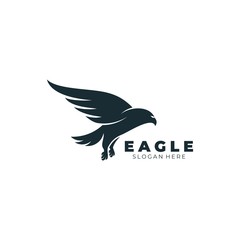 Eagle logo - Abstract Illustration of the Eagle logo design template, Falcon Logo Vector