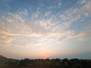 sunset in the mountains