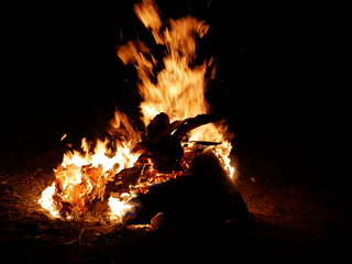 Lagerfeuer in der Altmark