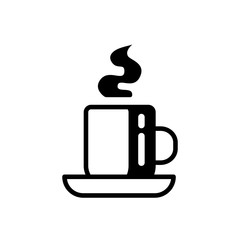 Frostbite first aid icon isolated on white background. Cup of hot tea. Vector illustration for web design.