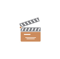 Cinema related icon on background for graphic and web design. Creative illustration concept symbol for web or mobile app