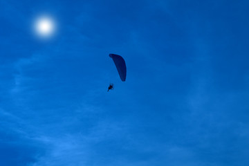 paragliding in the blue sky,flying,sport, fly, paraglider,gliding, cloud, freedom,...