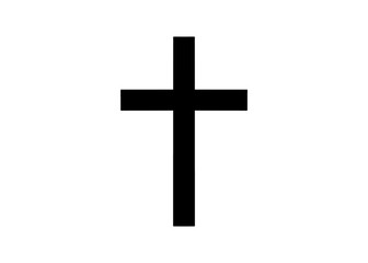 black christian cross illustration catholic religion 