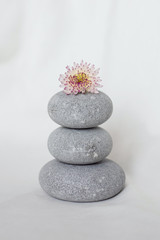 Fototapeta na wymiar Still life in the form of stones for massage