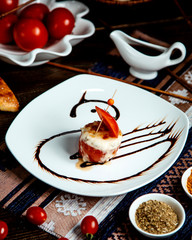 fried tomato filled melted cheese