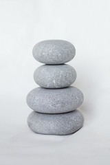 Obraz na płótnie Canvas Still life in the form of stones for massage