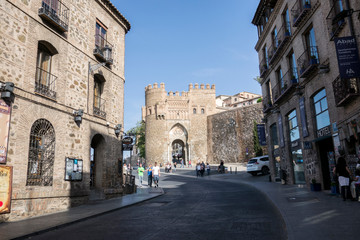 Fototapeta na wymiar Toledo, Spain, 5,7,2015: port of the sun of Toledo