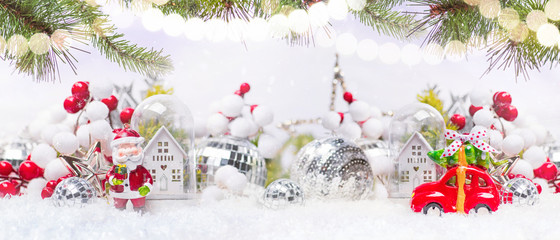 Christmas and New Year holidays background