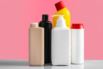 Cleaning supplies isolated