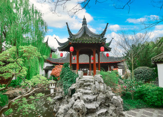 Fototapeta premium Grand View Garden scenery in Shanghai, China