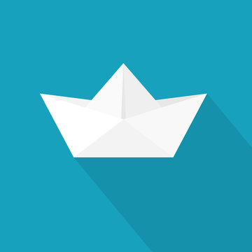 paper boat icon- vector illustration