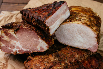 Composition of aromatic, smoked cold cuts