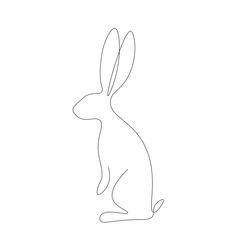 Easter bunny rabbit on white background. Vector illustration