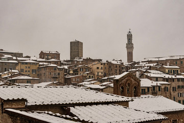 medieval city of Siena in Tuscany