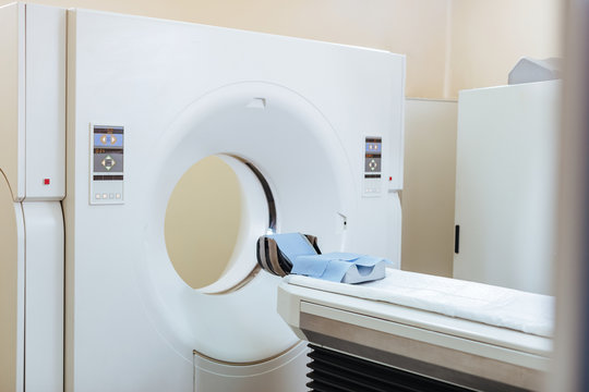Magnetic resonance imaging machine in the hospital.