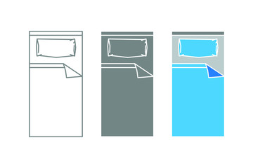Mattress icon design, Bed icon.