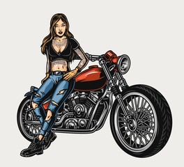 Obraz na płótnie Canvas Colorful motorcycle vintage concept