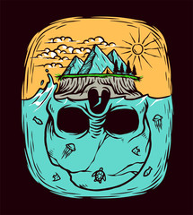 Mystery island illustration