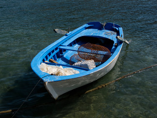 Obraz premium Close view of some fishing net floaters, boat fishing nets.
