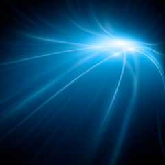 Abstract background. Abstract glowing ball, communication lines, abstract internet symbol, communication, technology.