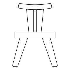 vector flat design icon of house decoration chair