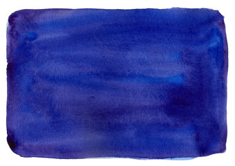 Blue abstract watercolor rectangle