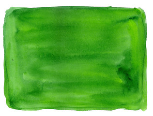 Green abstract watercolor rectangle