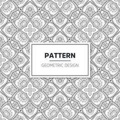 Seamless mandala islamic pattern. Vintage elements