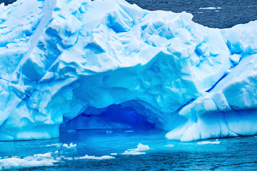 Iceberg Blue Case Glaciers Dorian Bay Antarctica