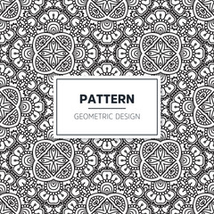 Seamless mandala islamic pattern. Vintage elements