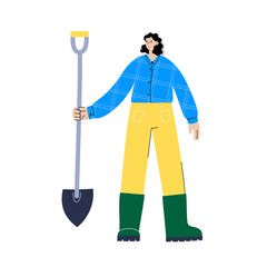 Garden work concept vector illustration eco