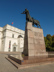 Monument to Grand Duke Gediminas in Vilnius, Lithuania