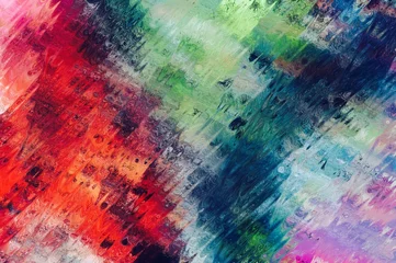 Photo sur Plexiglas Mélange de couleurs Oeuvre géométrique colorée abstraite, texture de fond d& 39 art graphique abstrait, art conceptuel moderne