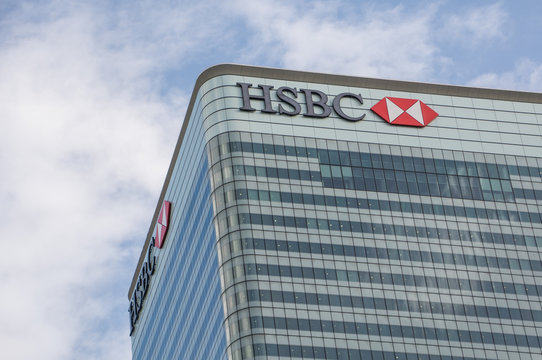 London- HSBC building in Canary Wharf, Headquarters of the largest banking and financial services organisations in the world