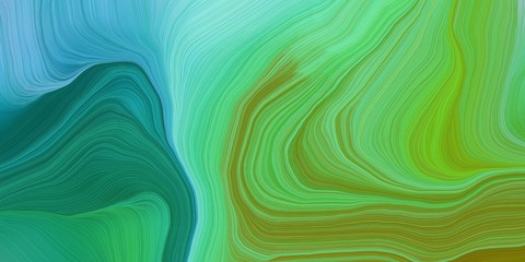 vibrant background graphic with abstract waves illustration with medium sea green, moderate green and medium turquoise color