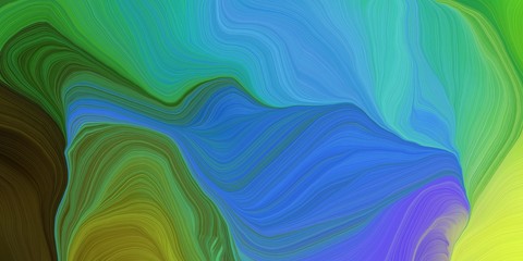 vibrant background graphic with smooth swirl waves background illustration with steel blue, dark green and very dark green color