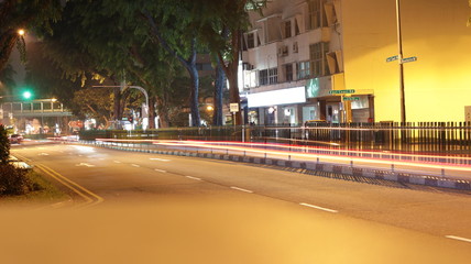 time lapse traffic at night