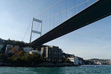 Fatih Sultan Mehmet Bridge over Bosporus Strait, Istanbul, Turkey