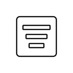 simple icon of a menu icon,settings icon vector illustration 