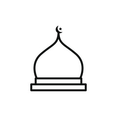 vector illustration of a mosque isolated on white background