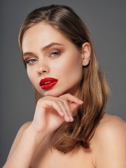 beautiful woman glamor and luxury model cosmetics