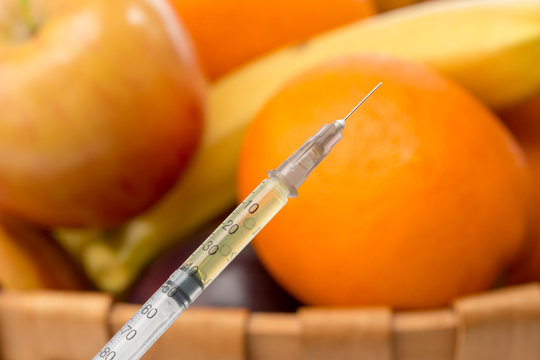 Inyectadora con vitaminas