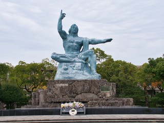 Nagasaki Peace Statue Monument at Nagasaki Peace Park(Heiwa Koen) Japan