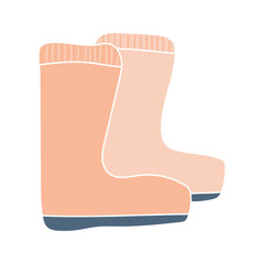 Hand drawn vector element - boots