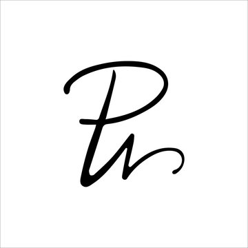 Initial letter pw logo or wp logo vector design template