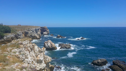 view with rocks at the black sea