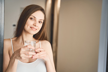 Relaxed Caucasian girl posing for the camera
