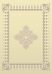 traditional ornament for the design of the book sheet