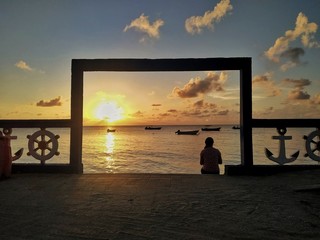 sunset at the beach