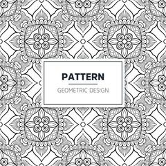 Seamless mandala islamic pattern. Vintage elements